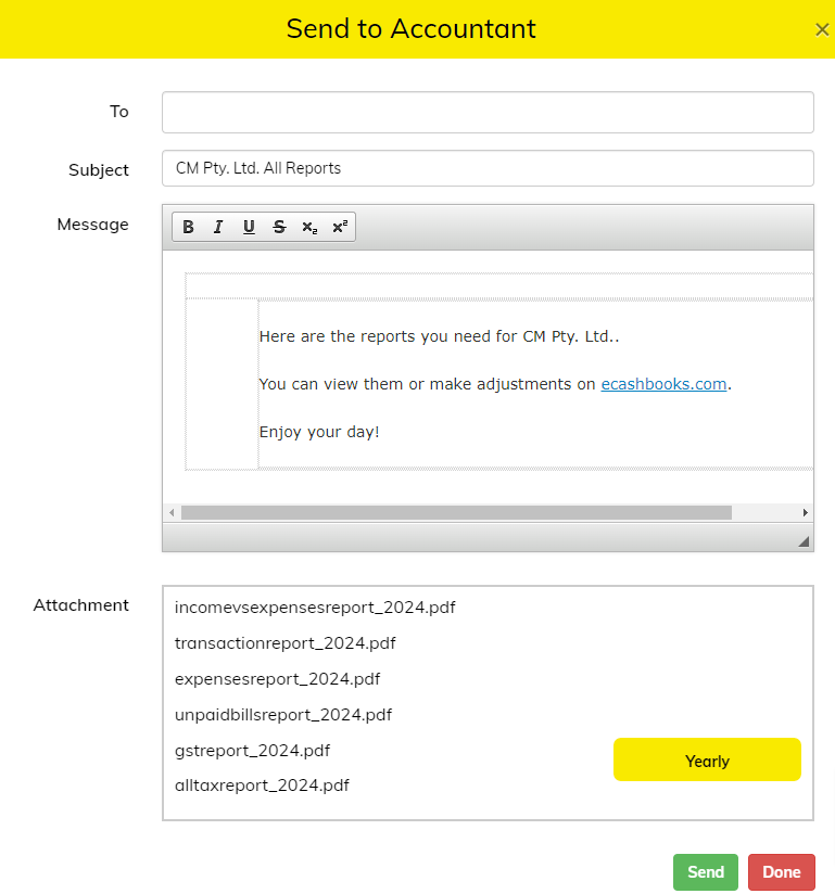 Send to Accountant Send to Accountant